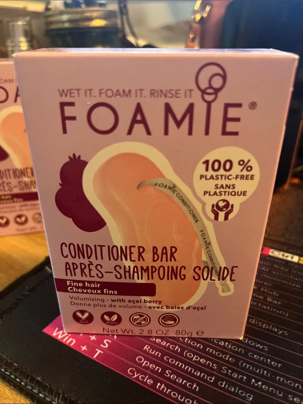 Foamie Pink Conditioner Bar for Fine Hair — Plastic-Free